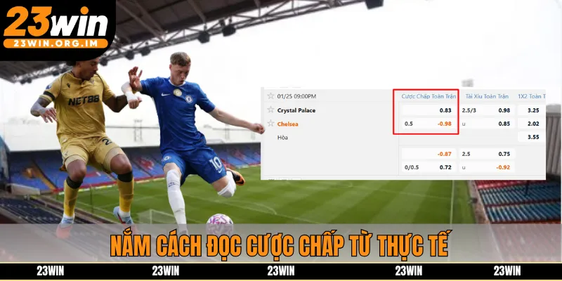 Nắm cách đọc cược chấp từ thực tế